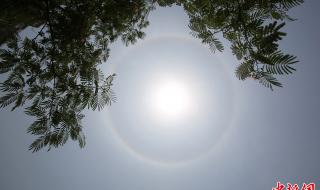 安徽多地上空出现日晕 安徽多地上空出现日晕